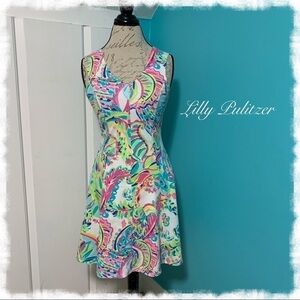 Lilly Pulitzer Dahlia Dress ResortWhite ToucanPlay